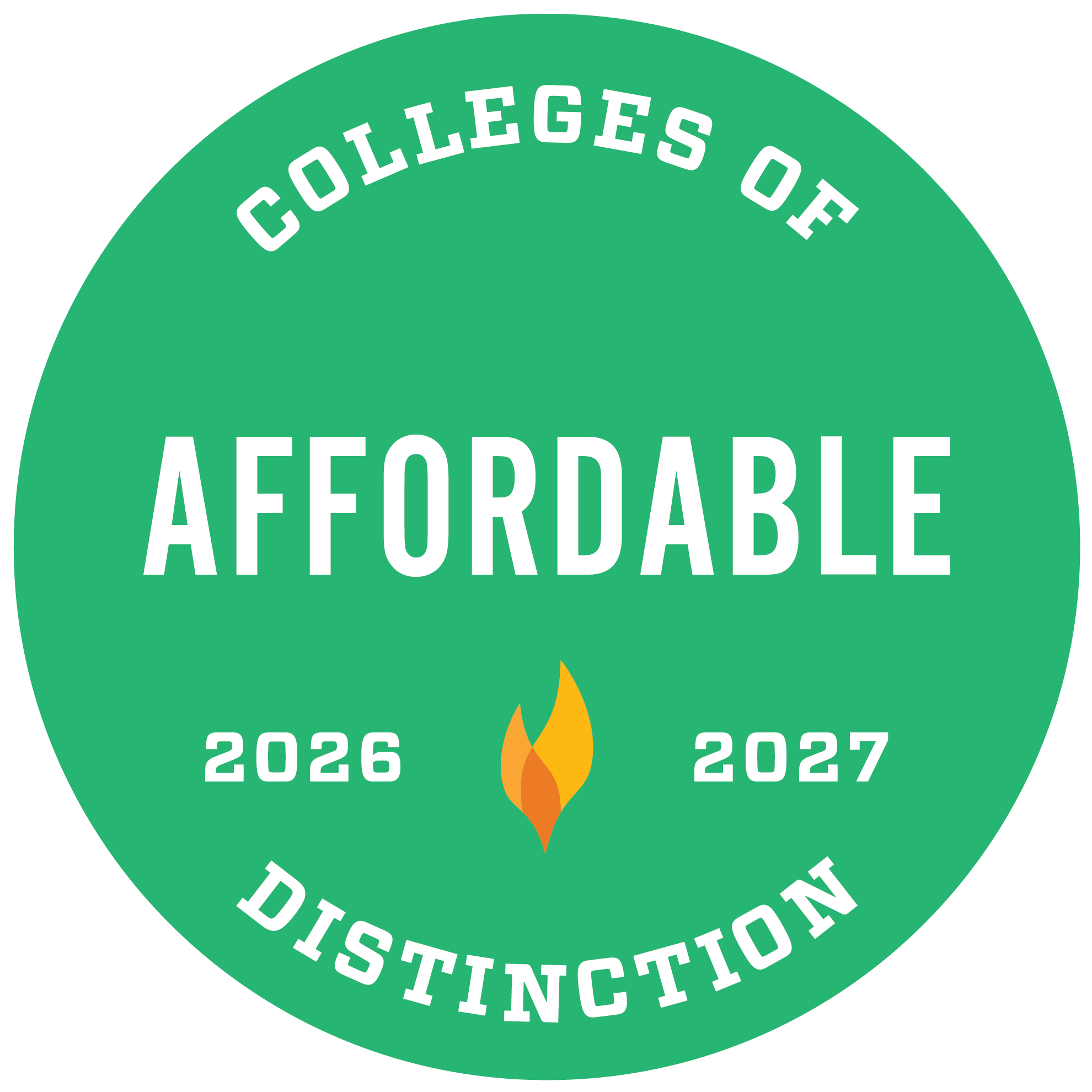 Colleges of Affordable Distinction badge 2026-2027