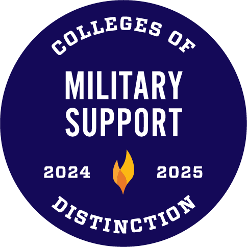 Colleges of Distinction's Military Support badge for 2024-2025