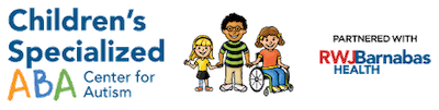 Logo for Children's Specialized ABA Center for Autism Partnered with RWJ Barnabas Health