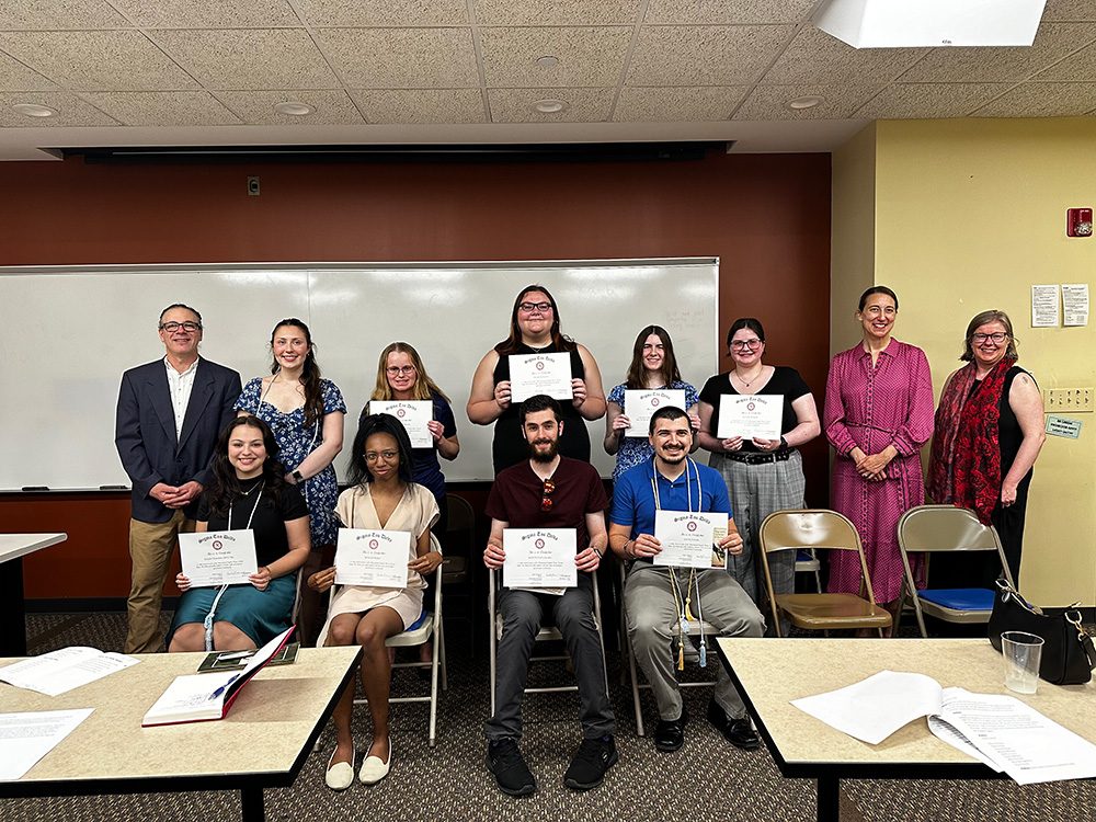 Nine students inducted into the Sigma Tau Delta Honor Society