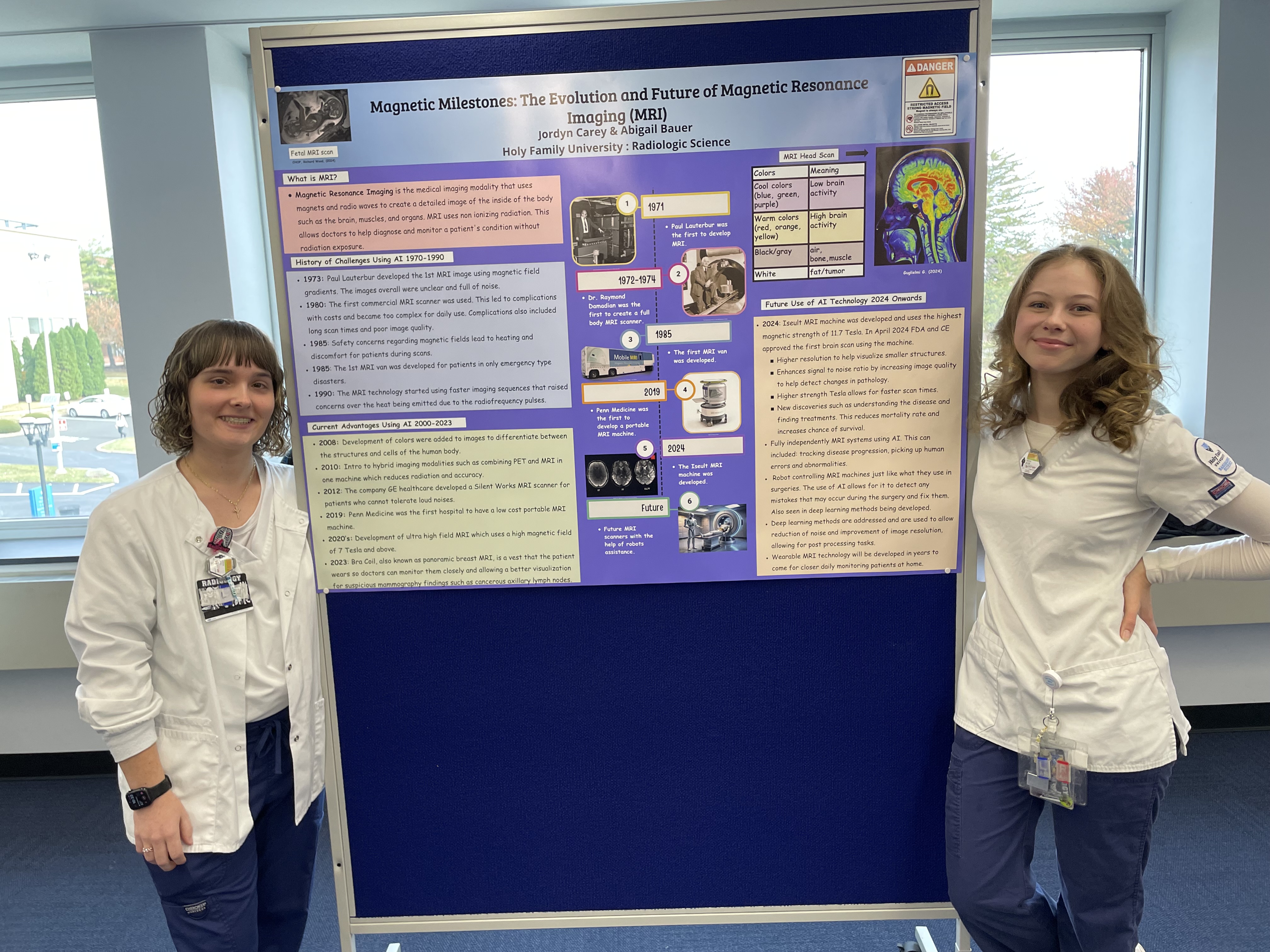 Students presented a poster on the evolution and future of MRI.