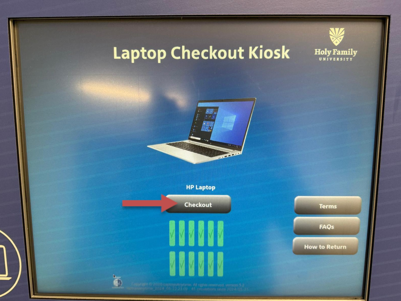 Kiosk Screen Checkout