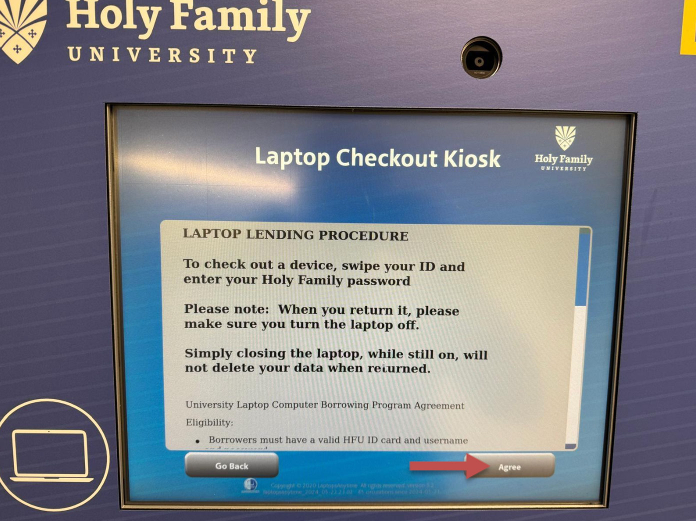 Kiosk Screen Agreement