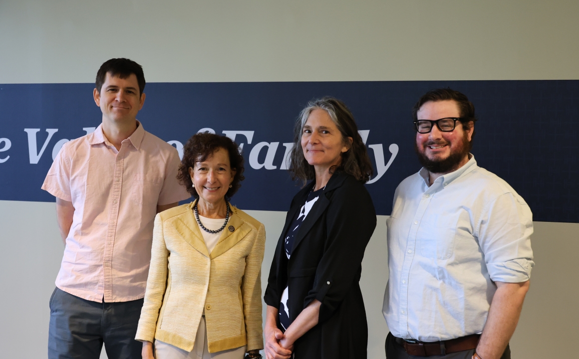 William Worden, Ph.D., assistant professor of mathematics, Dr. Anne Prisco, president, Holy Family University, Janet R. McNellis, Ph.D., professor of Education, and Edward A. Waddell, Ph.D., assistant professor, Biology.