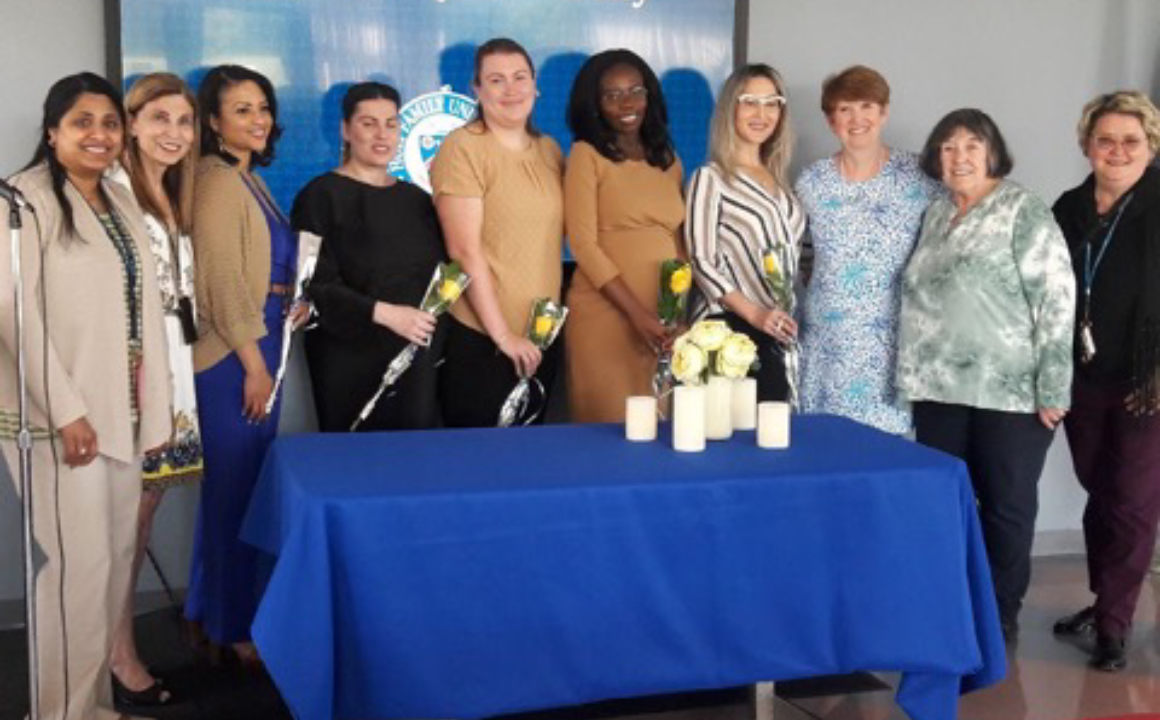 Doctor of Nursing Practice (DNP) students presented their research at the DNP Poster Presentation event at the University’s Newtown East campus on May 17, 2023.