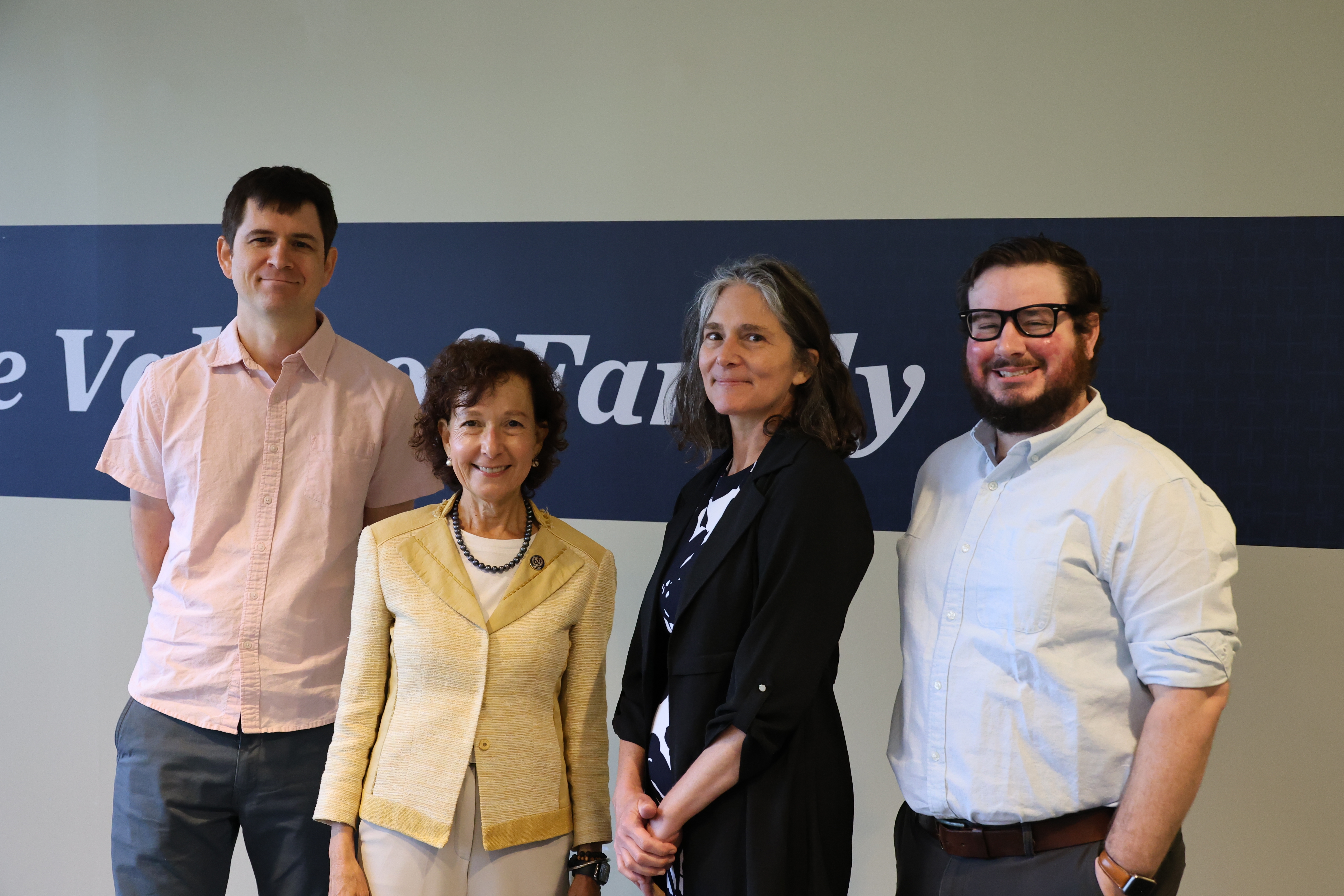 William Worden, Ph.D., assistant professor of mathematics, Dr. Anne Prisco, president, Holy Family University, Janet R. McNellis, Ph.D., professor of Education, and Edward A. Waddell, Ph.D., assistant professor, Biology.