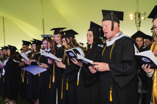 HFU students participating at Commencement event