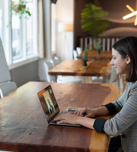 Girl using an ipad