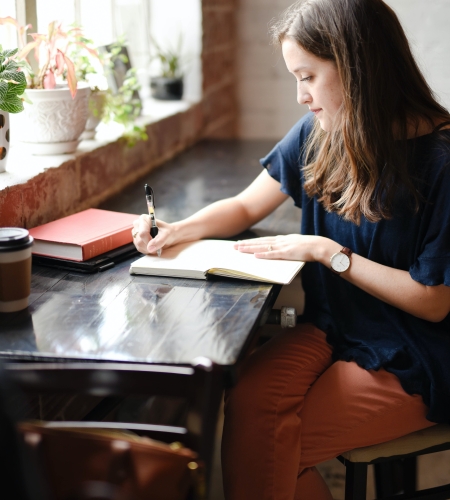 Girl writing