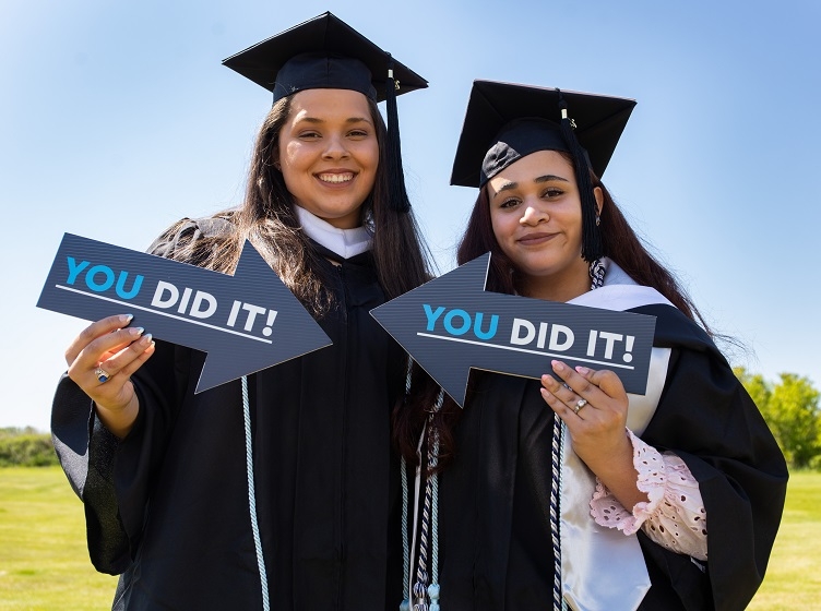 Graduating students celebrating