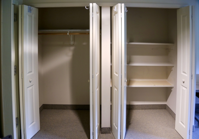 Delaney Hall Residence dorm room with two large closets