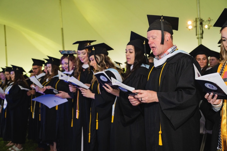 HFU students participating at Commencement event